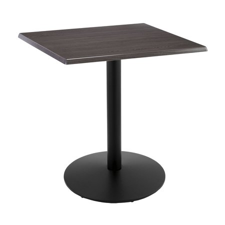 HOLLAND BAR STOOL CO 36" Tall In/Outdoor All-Season Table, 30" x 30" Square Charcoal Top OD214-2236BWOD30SQChar